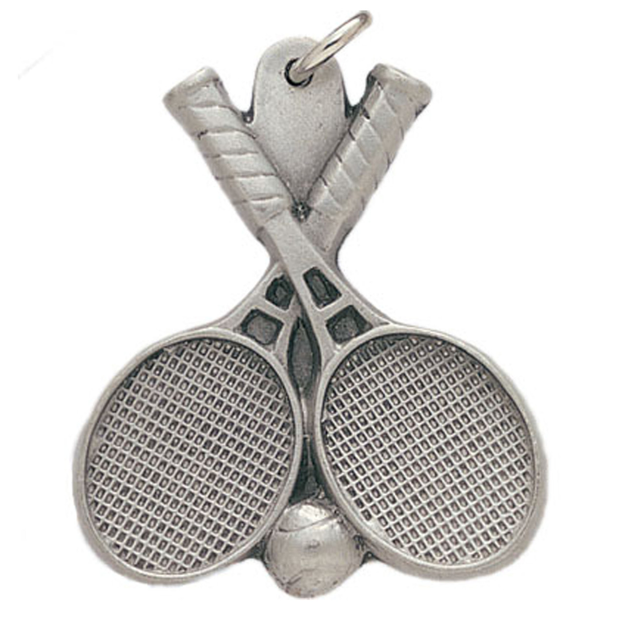 Shop for and Buy Pewter Tennis Rackets Keyring with Chain at Keyring