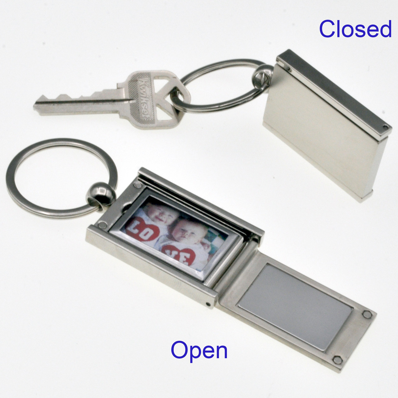 Photo Locket Key Chain Rectangle 