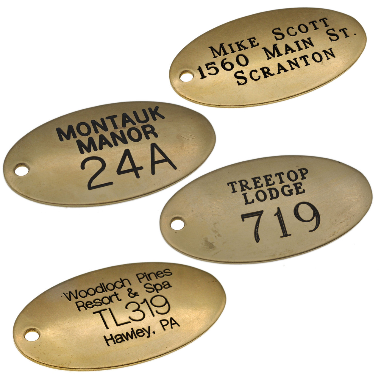 Solid Brass Oval Tag - CUSTOM ENGRAVED