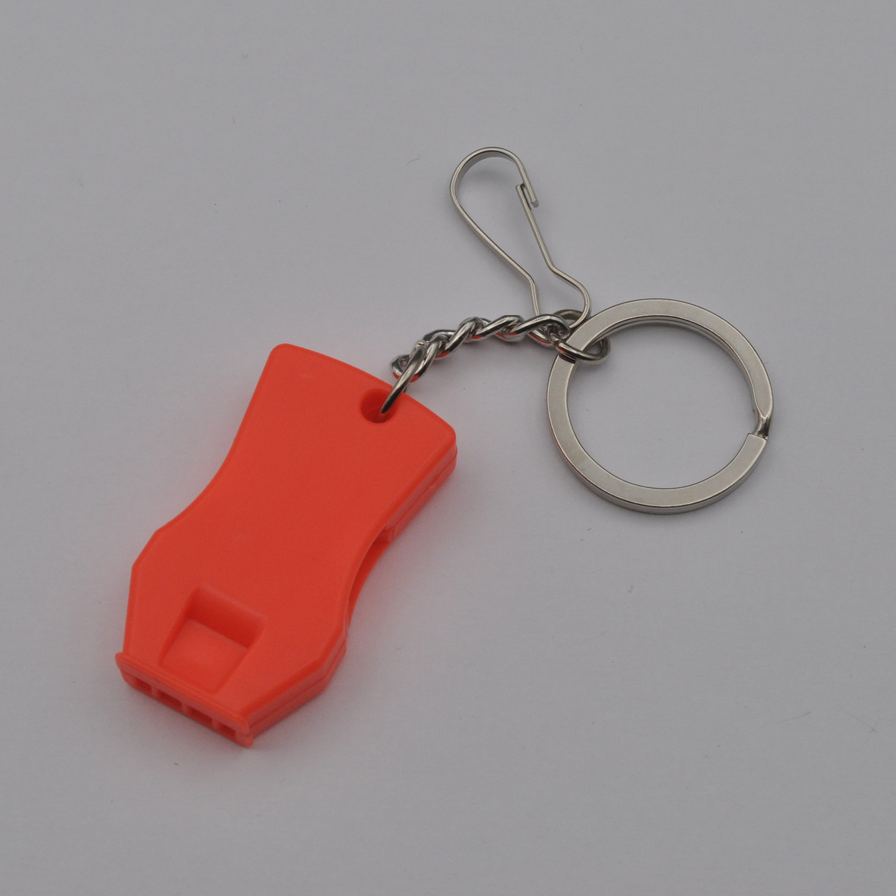 Plastic Survival Whistle Key Chain