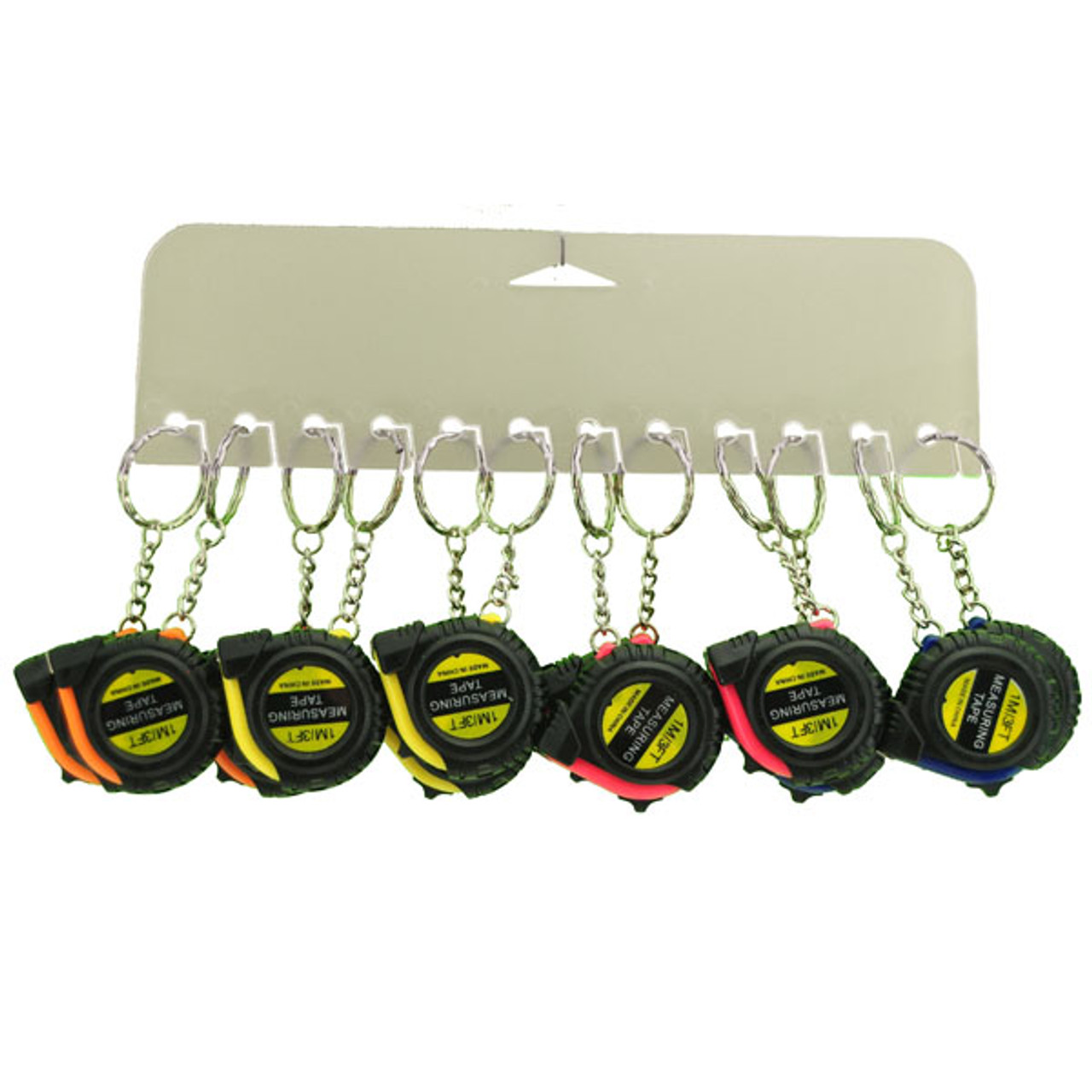 3 Foot Tape Measure Key Chain - Chromed Plastic Case