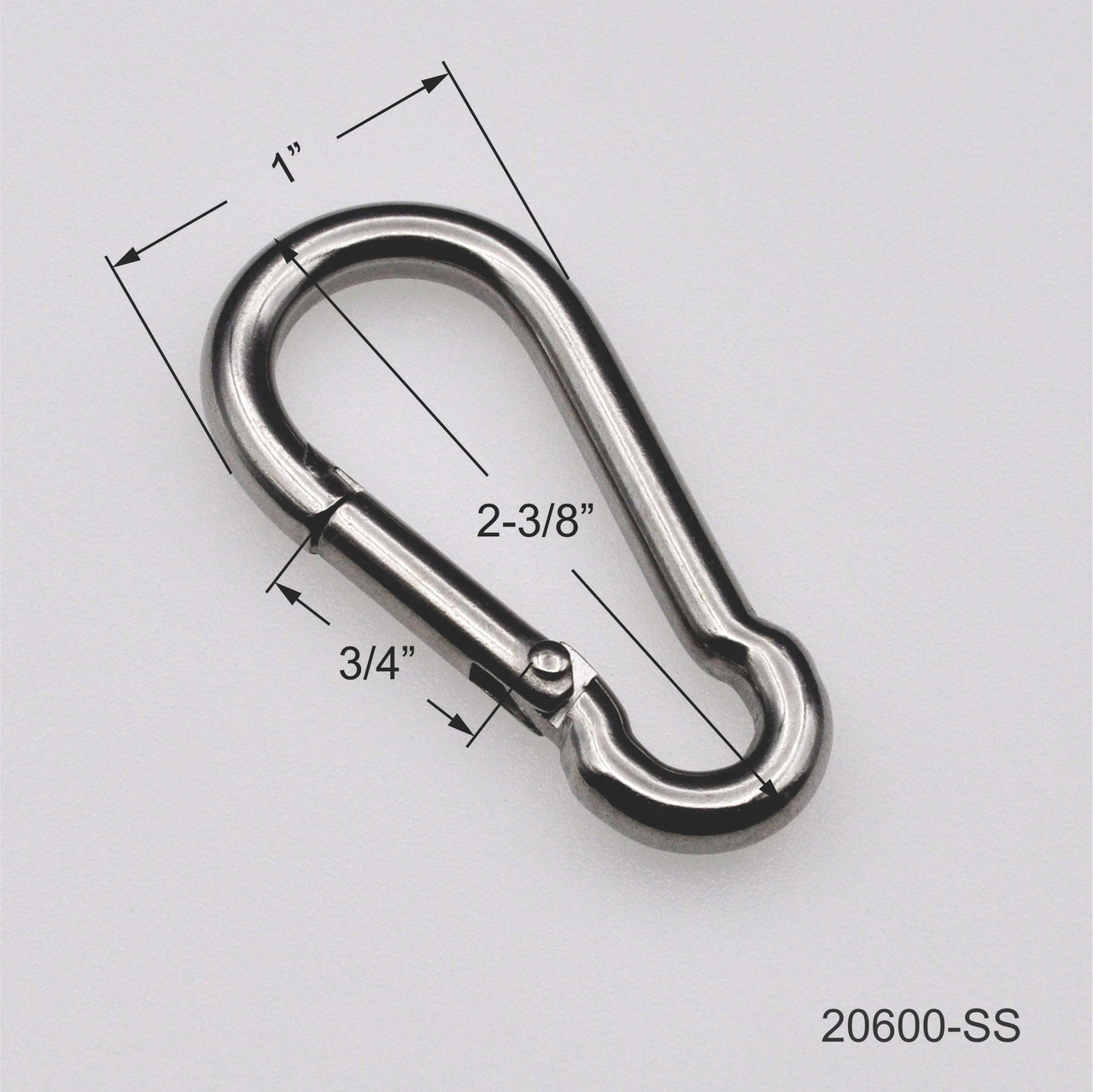 Shop for and Buy Stainless Steel Carabiner - Medium at Keyring.com
