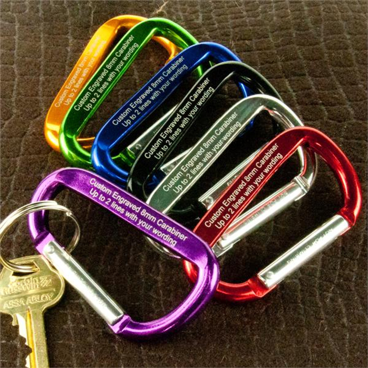 Personalized 3 1/8 Inch Carabiner Keychains