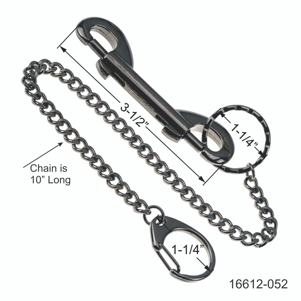Shop for and Buy Heavy Duty Double End Snap Clip Key Ring Nickel