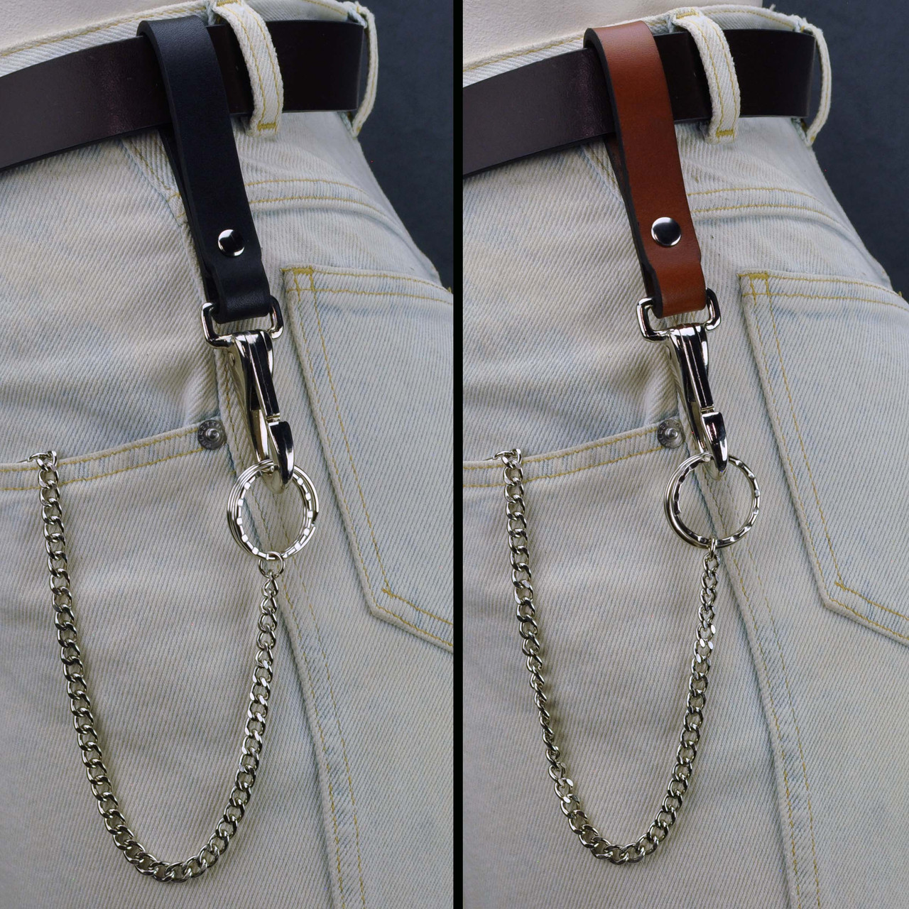 Leather Belt Key Holder Super Duty - Riveted