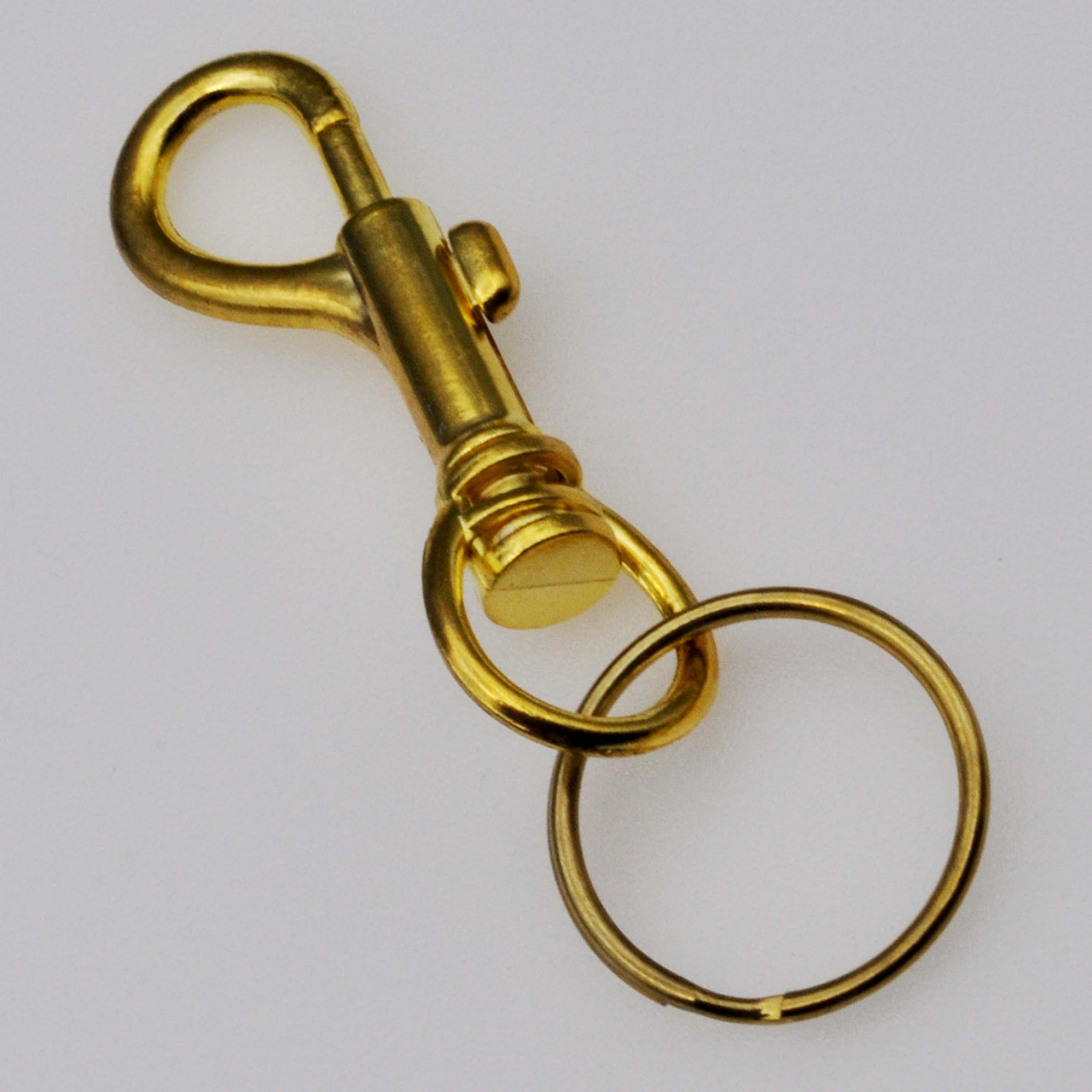 Bonanza Clip Economy Snap Clip Key Ring - Brass Plated