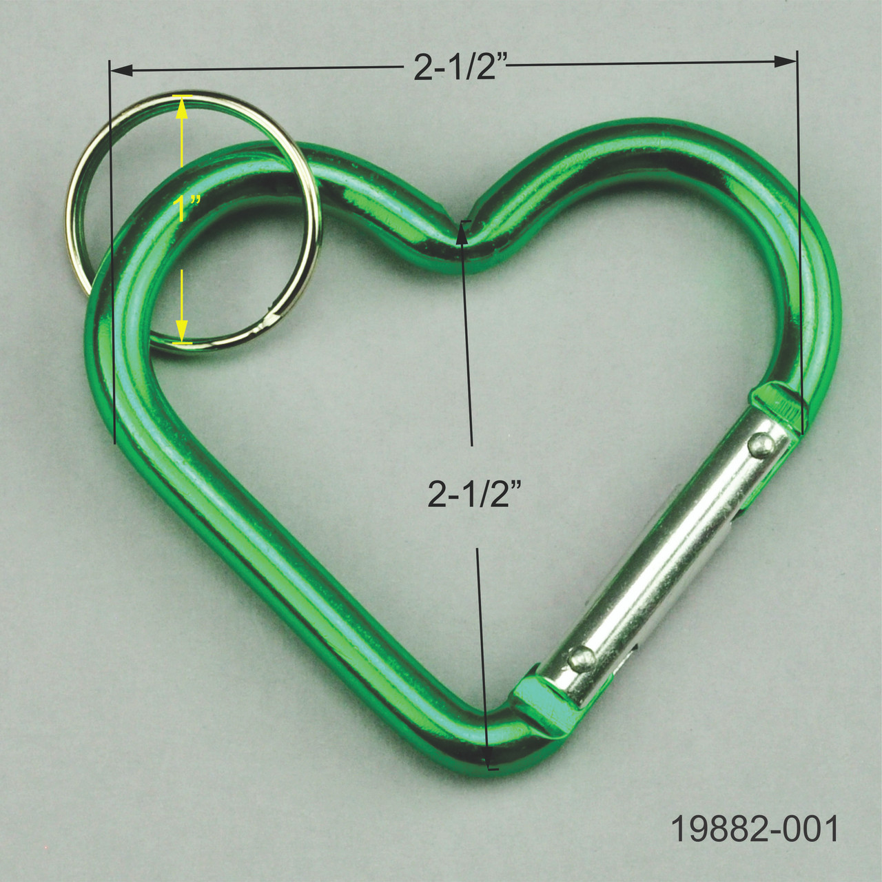 Heart Shape Carabiner Clip Keychain