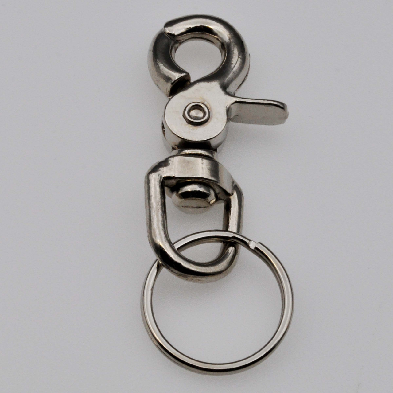 Heavy Duty Large Snap Clip Key Ring Nickel Plated