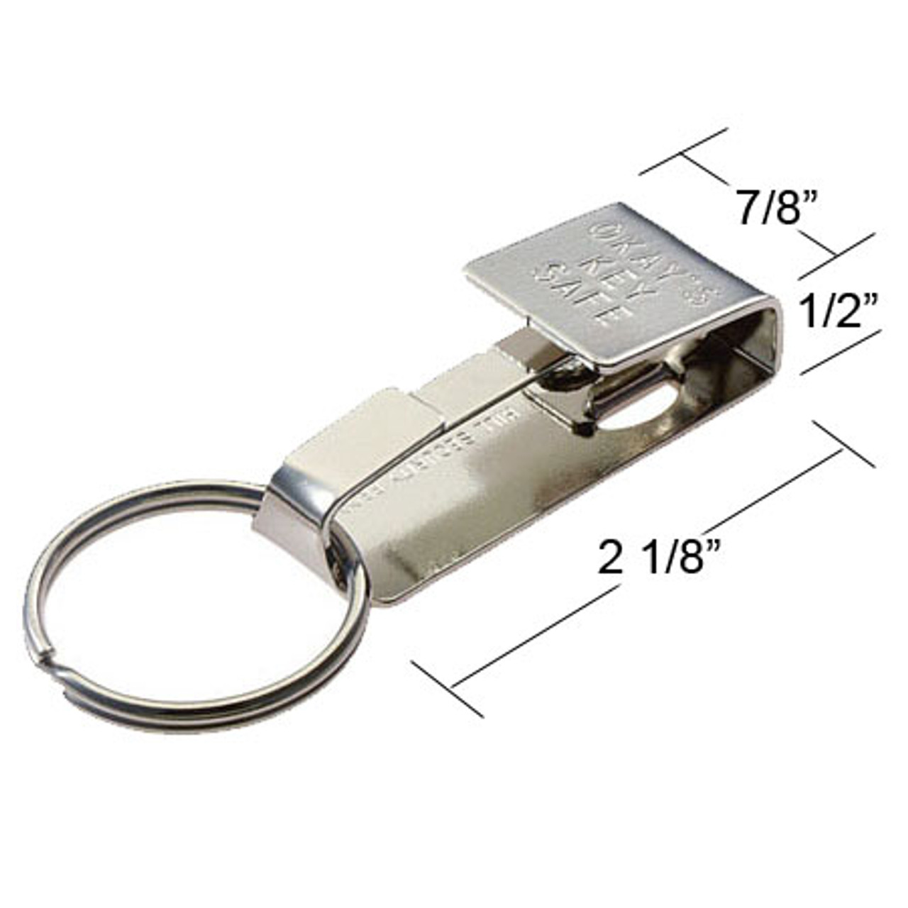 1 1/4 inch Key Fob Hardware with Key Ring Sets - Nickel Finish