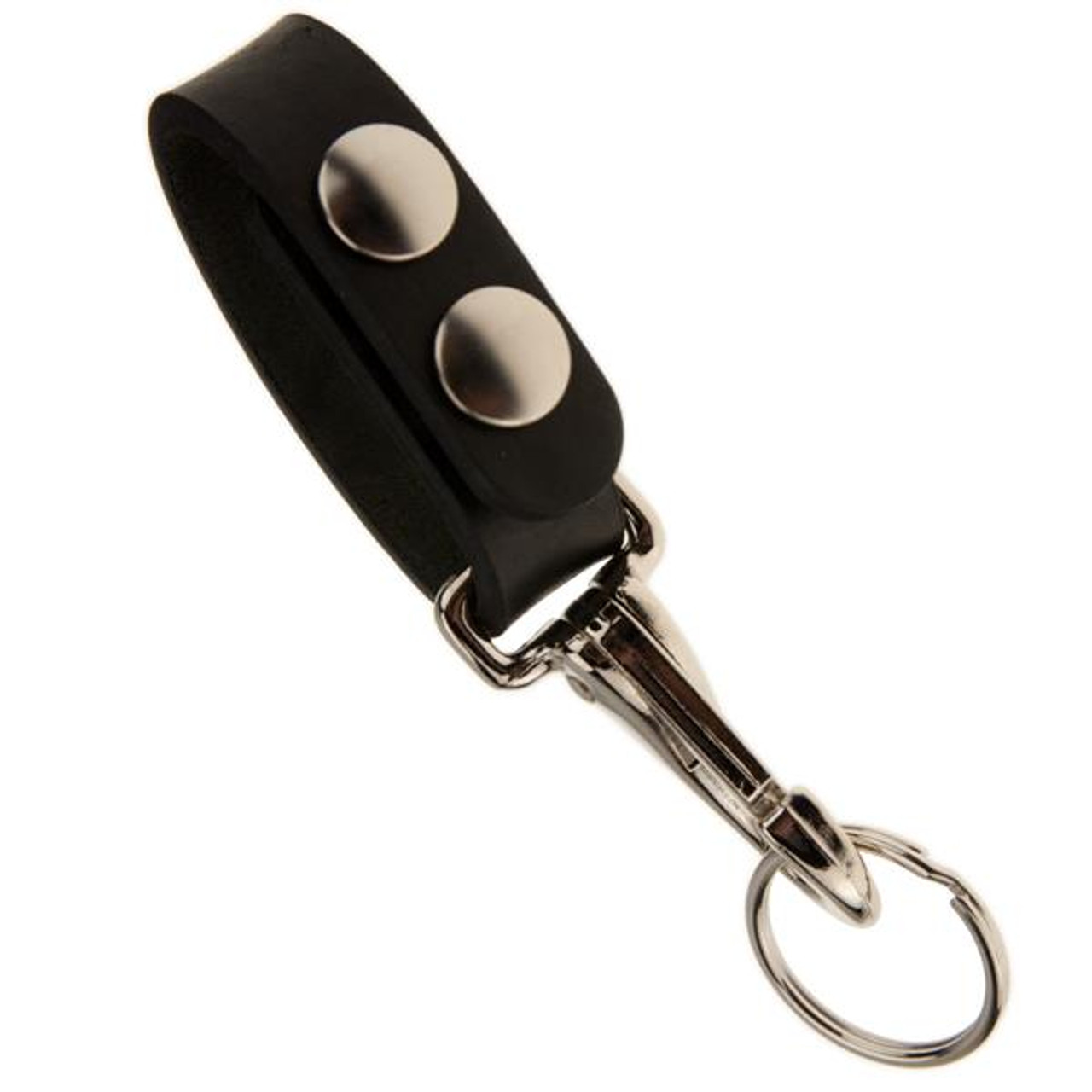 black leather key holder