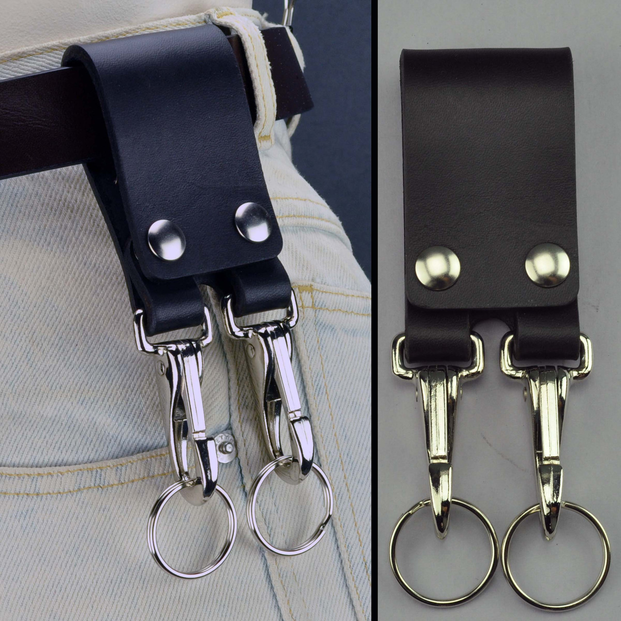 Leather Key Pouch for Belt, Key Holder for Duty Belt