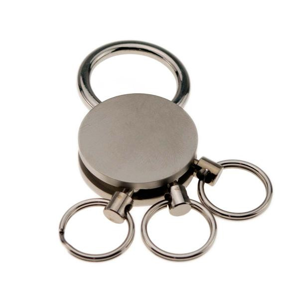 Shop for and Buy Three Ring Spider Key Ring Matte Silver at