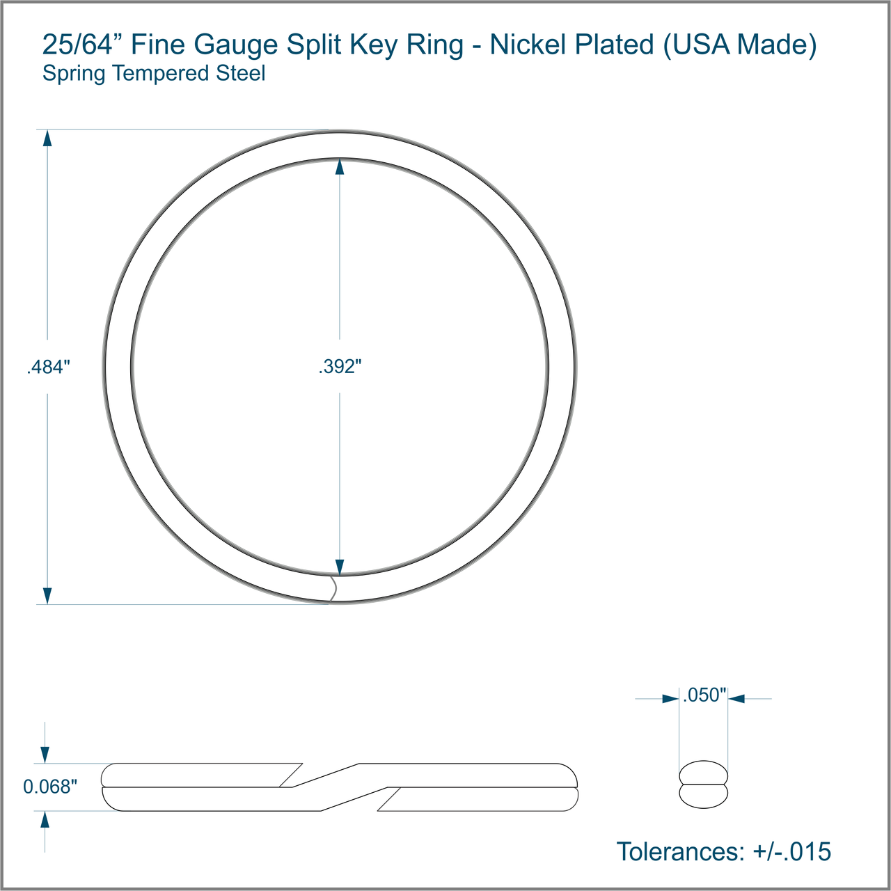 Shop for and Buy 6mm (15/64 Inch) Diameter Small Split Key Ring