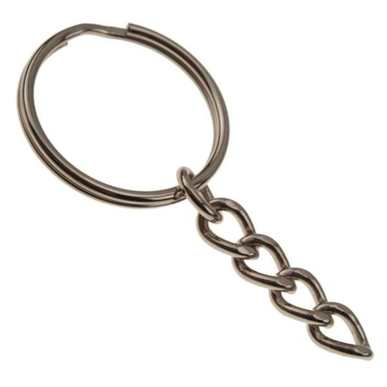 32mm Split Ring, Key Chain Ring, Imit. Rhodium (36 Pieces)