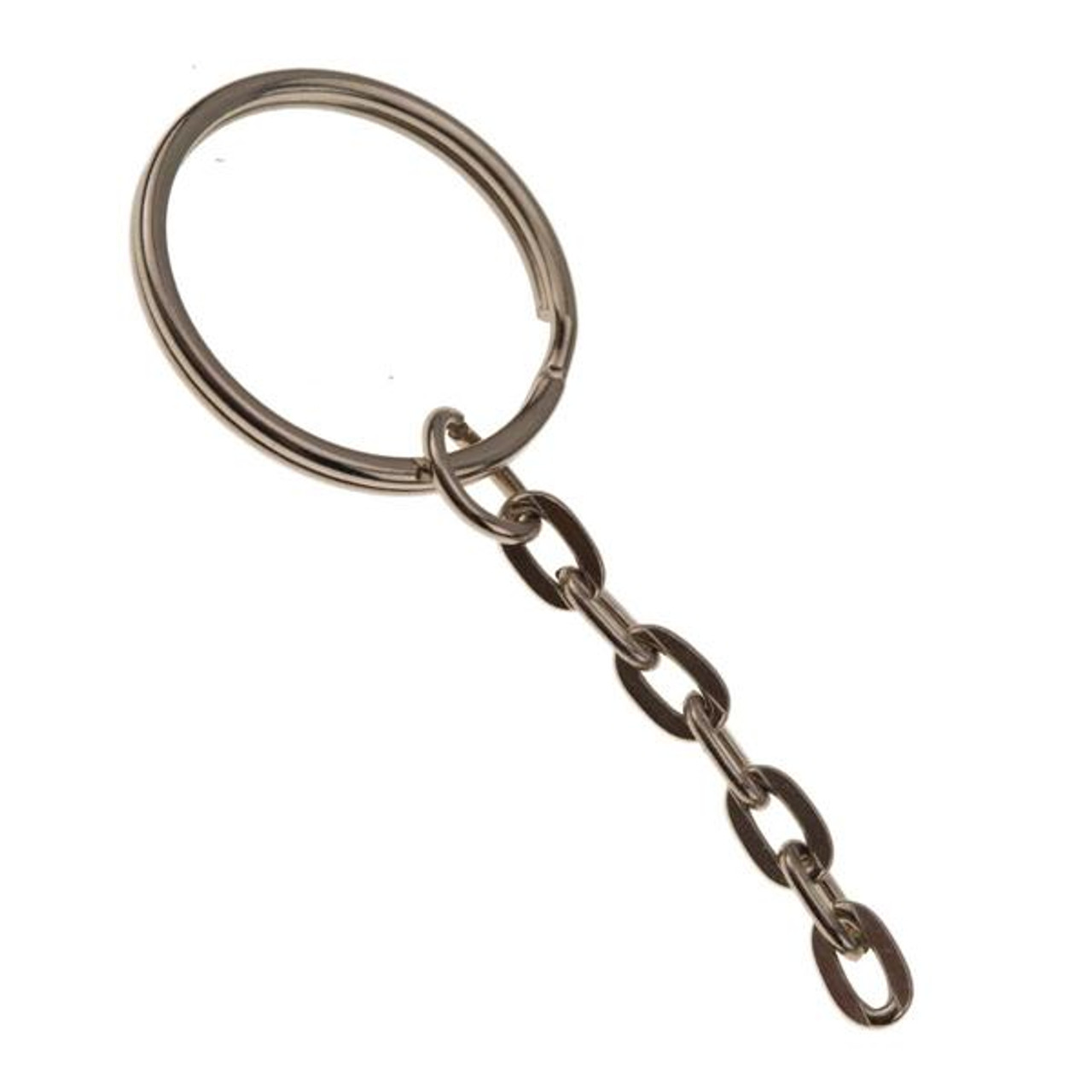 100 Ball Chains & 100 24mm Split Rings for Keychains