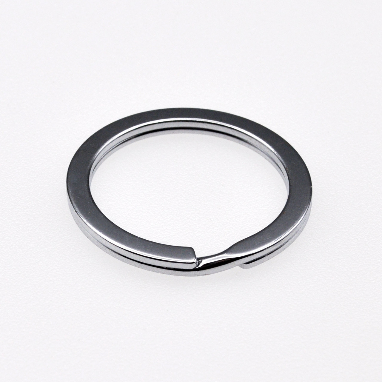 Flat Split Key Ring Nickel-Plated 1-1/4 Inch