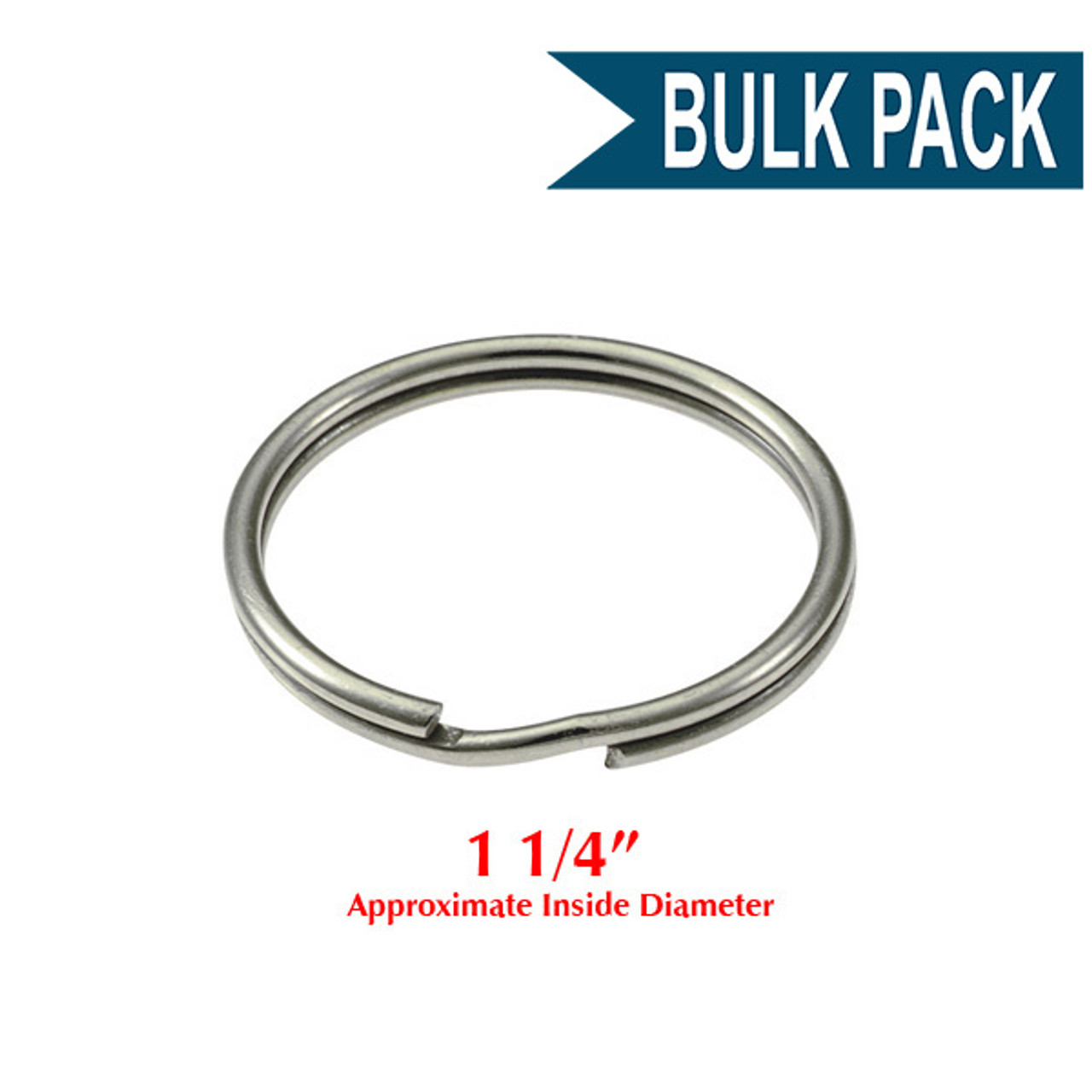 32mm 1-1/4 Heavy Duty Steel Key Rings Split Rings with Chain Extender