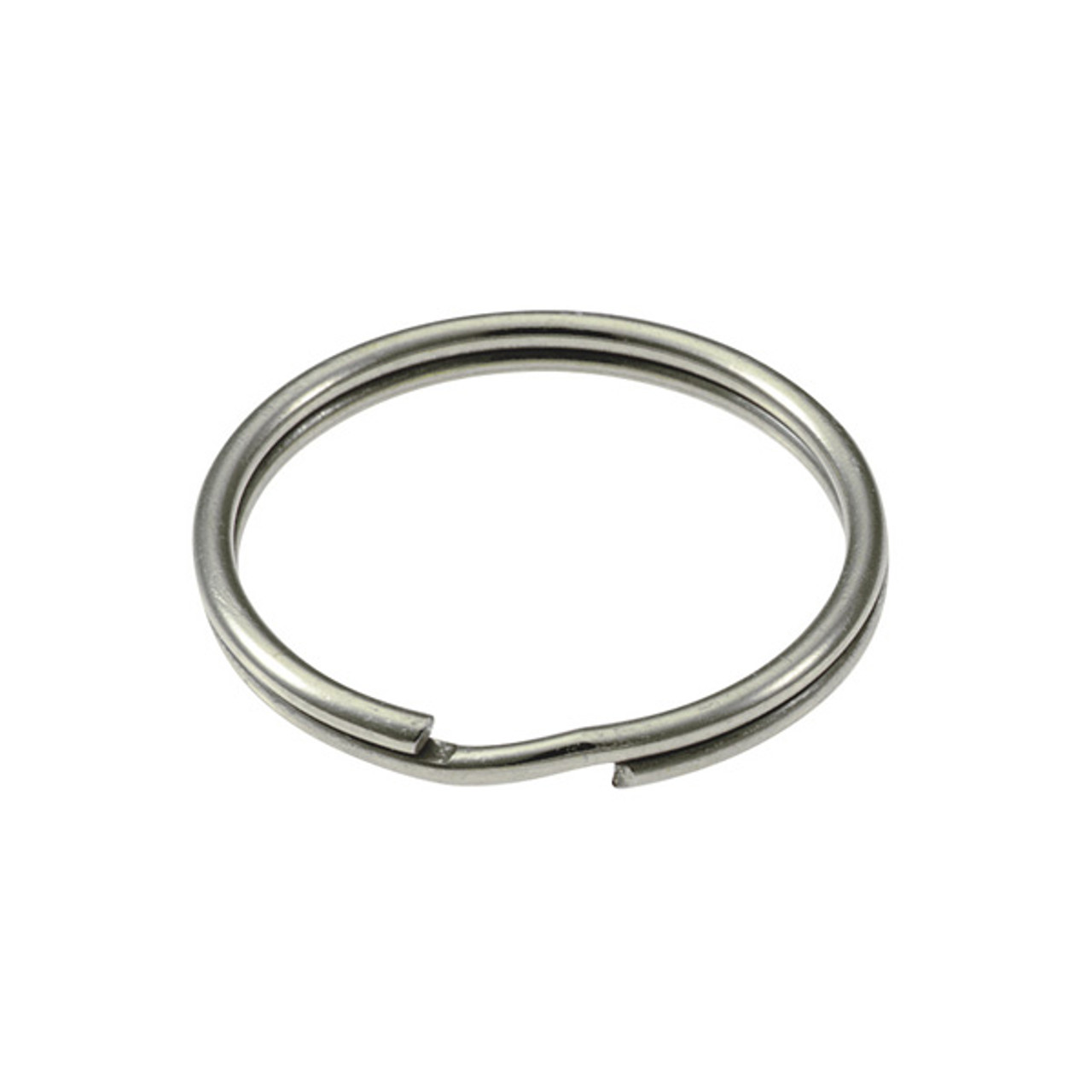 Heavy Duty Split Key Ring Nickel Plated 1-3/8 Inch Diameter (USA)