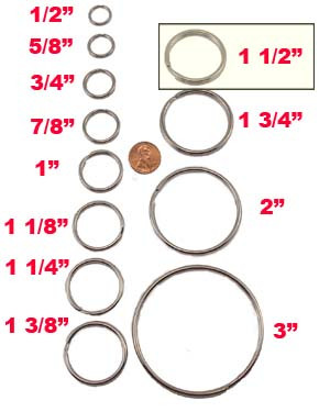 Shop for and Buy Heavy Duty Split Key Ring Nickel Plated 11/2 Inch