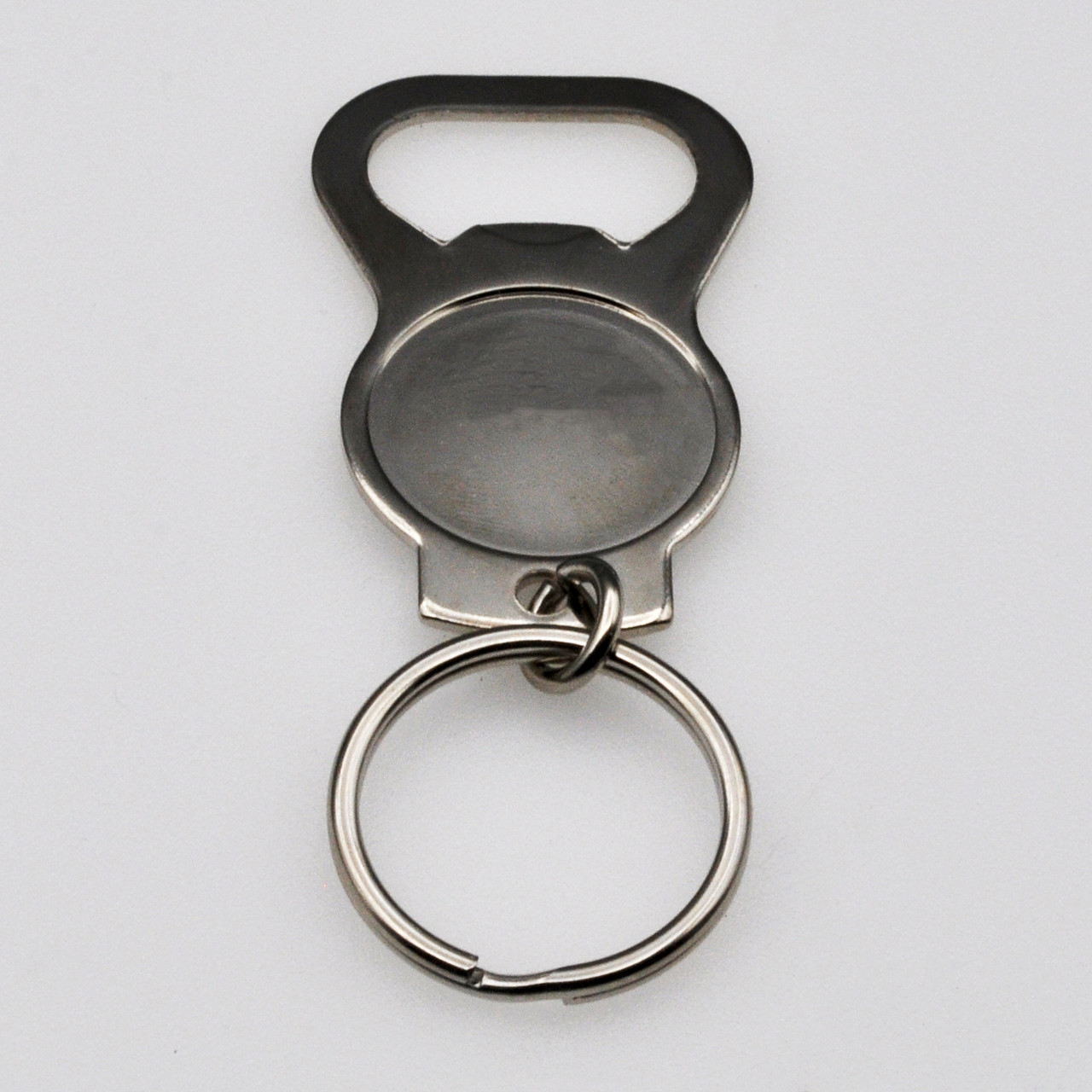 Bottle Opener Car Key Chain Metal Key Ring Key Holder Ring Belt Clip Silver 