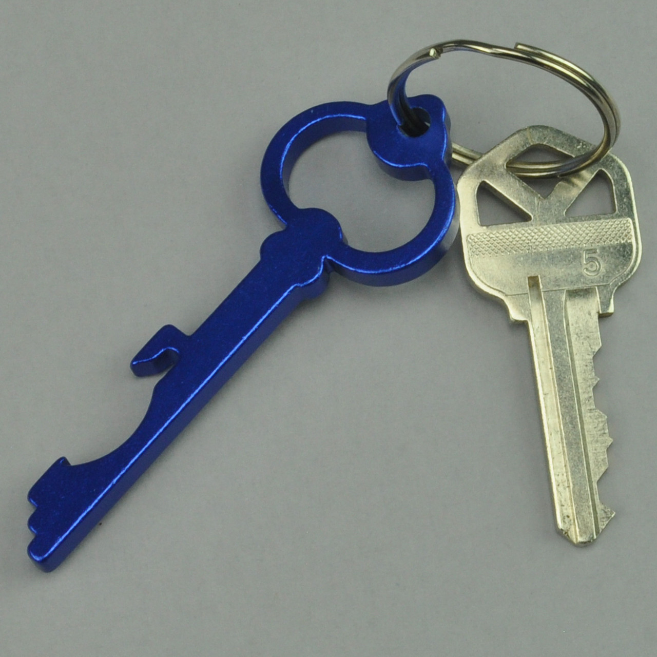 Bottle Opener Keychain Key Shape Top Popper - Bulk Pack