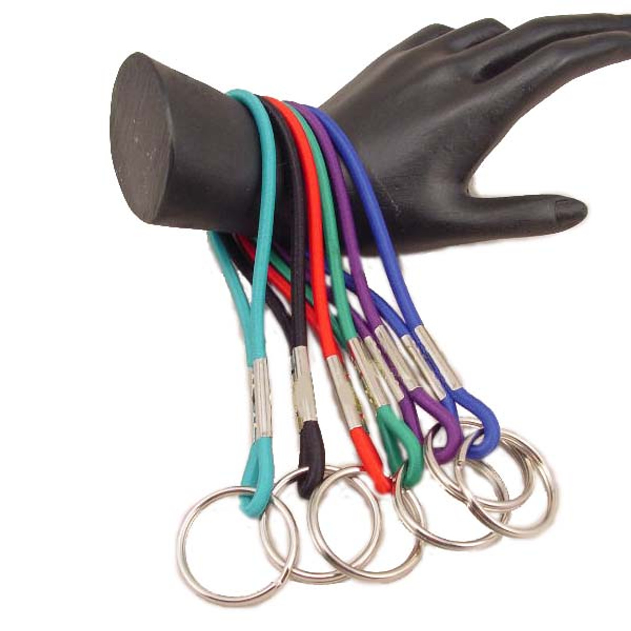 5pcs Wrist Keychain Skin-friendly High Elastic Wrist Coil Keychain Supplies