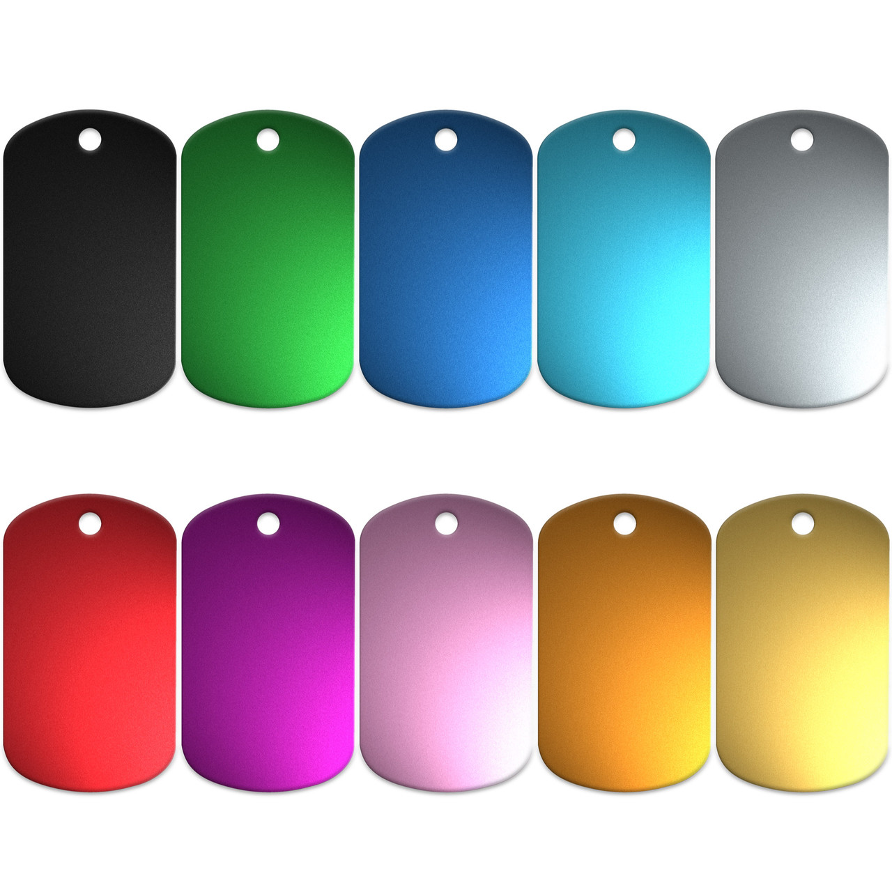 Custom Blank Dog Tags Assorted Color Thick Metal Tags Blank