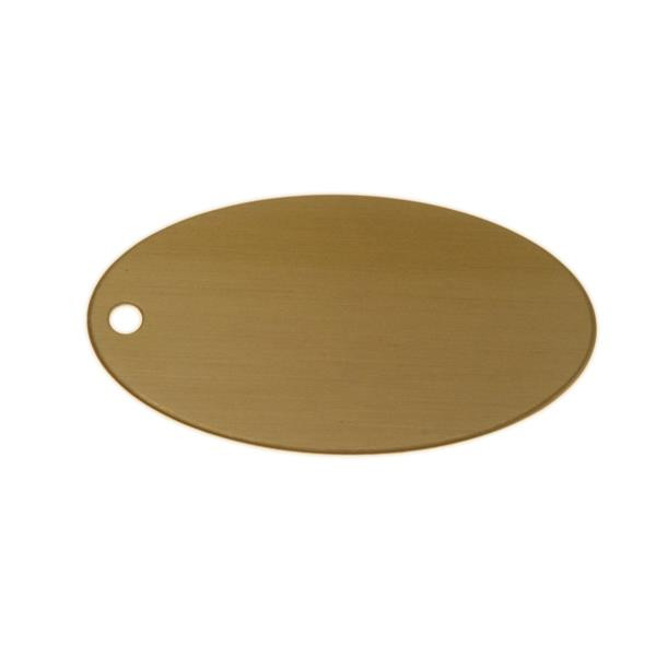 Shop for and Buy Lacquered Brass Oval Tag 1.375 Inch x 2.5 Inch Blank