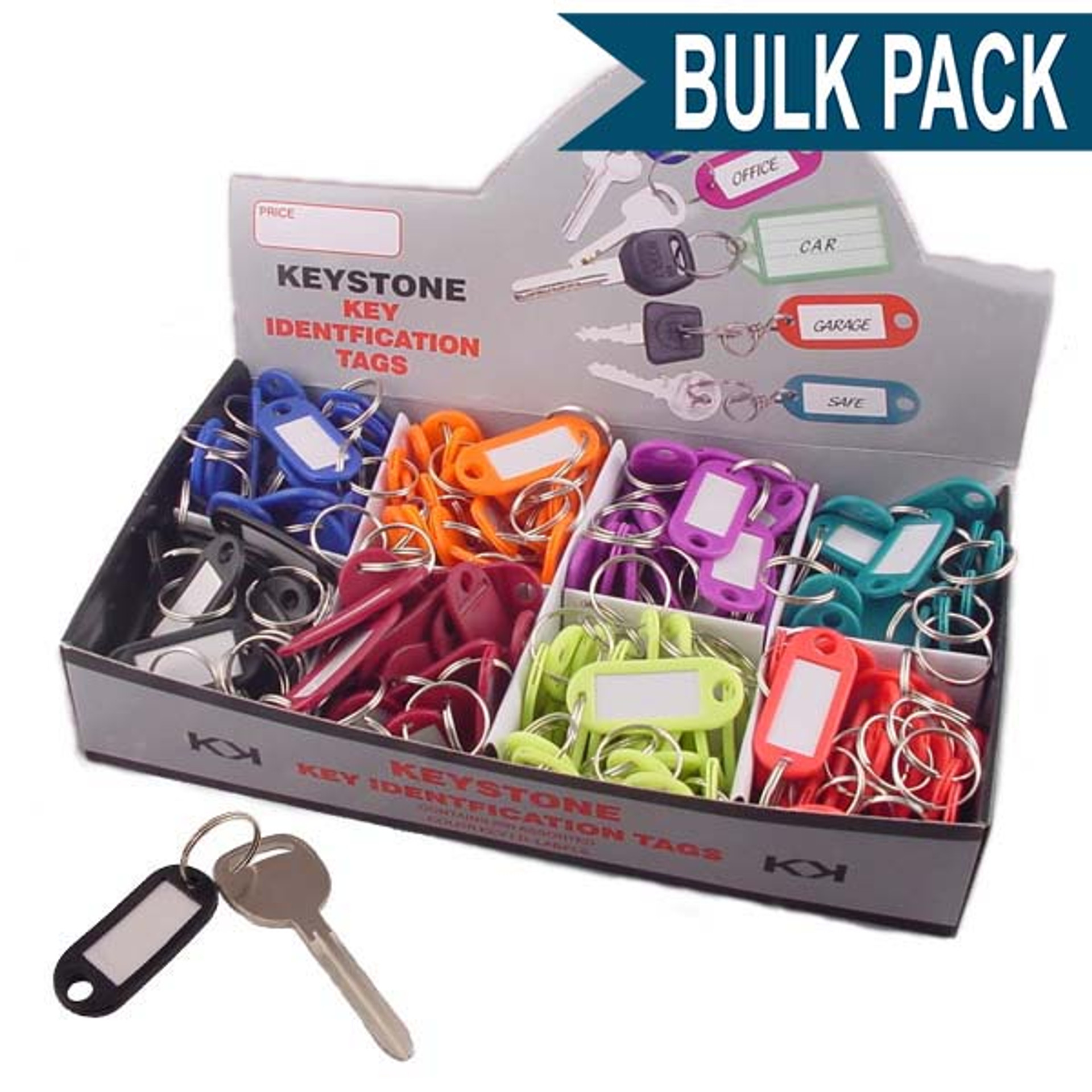 Plastic Key Tags and Key Rings Sort and Organize Keys
