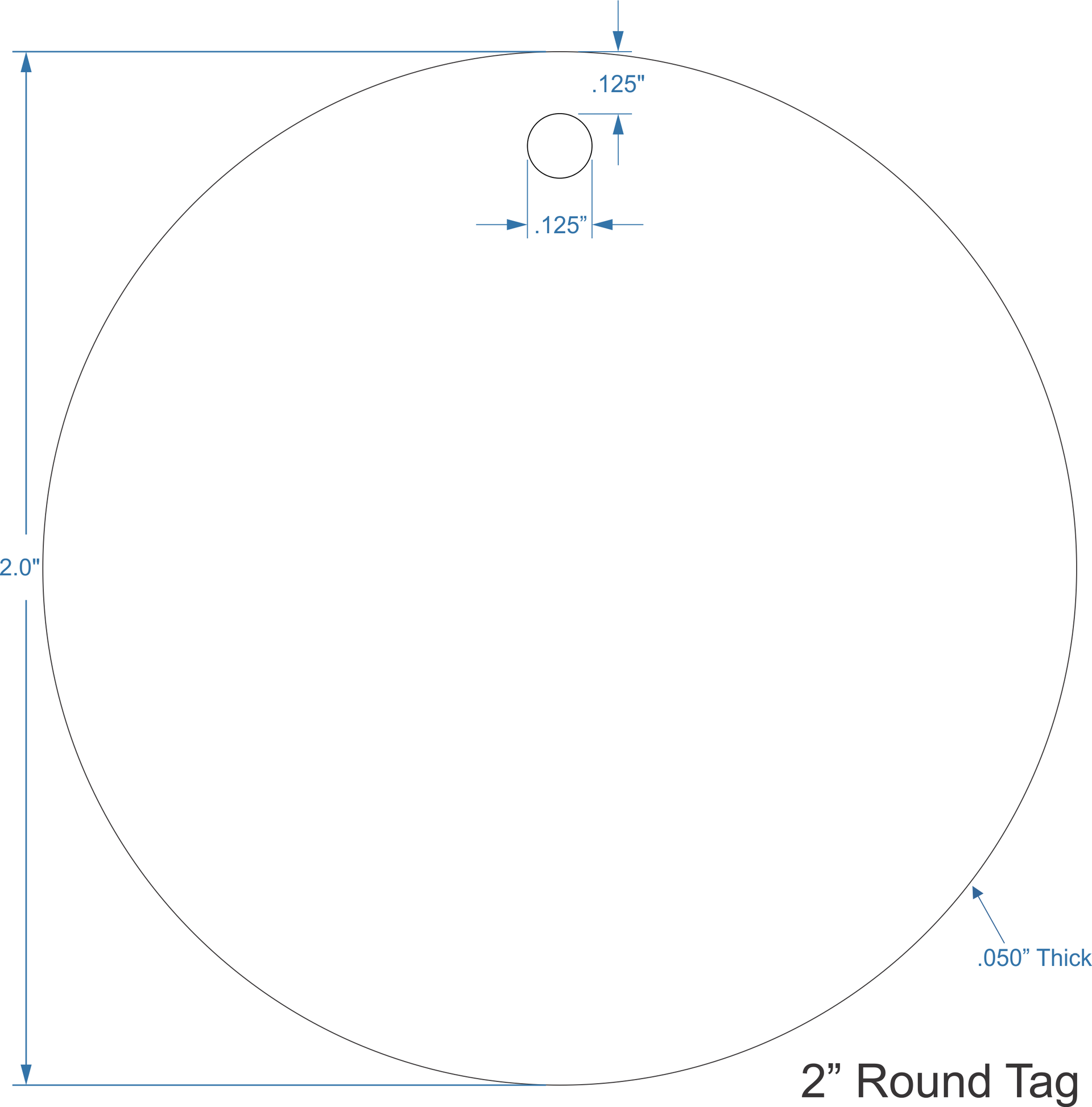 2 Inch Round Tag Shop for and Buy EXTRA Large Round Aluminum Tag 2 Inch - CUSTOM ...