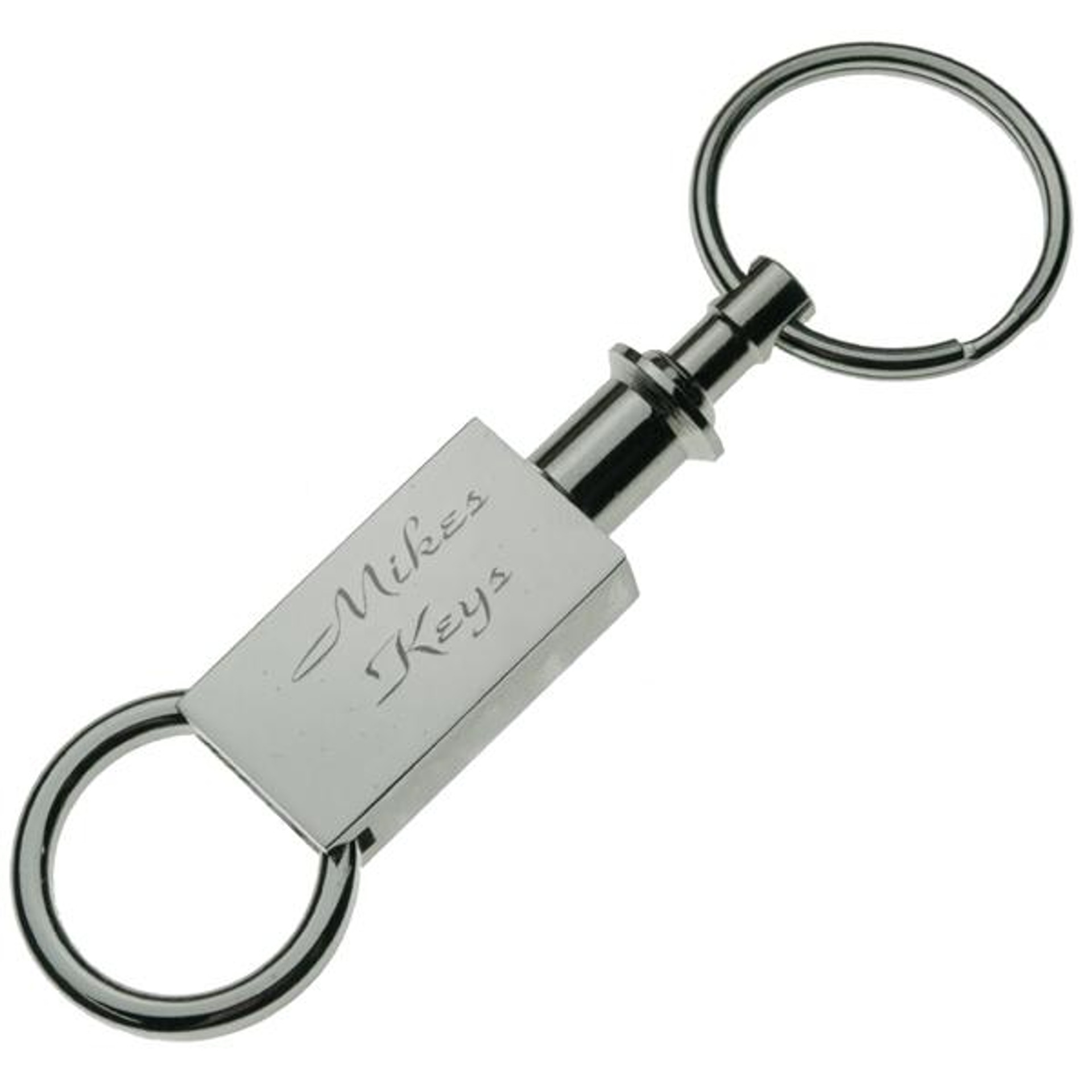 Shop for and Buy Deluxe Silver Valet Two Part Keychain - PERSONALIZED ...