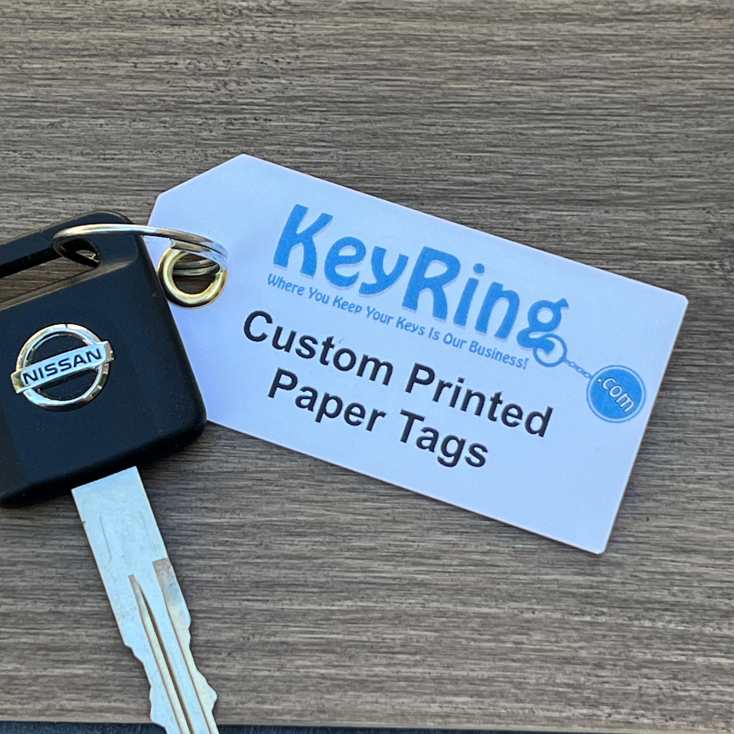 Large Rectangle Cardstock Tag with Chamfered Corners Custom Printed