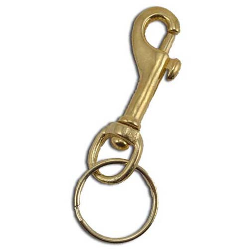 Shop for and Buy Heavy Duty Medium Snap Clip Key Ring Solid Brass at