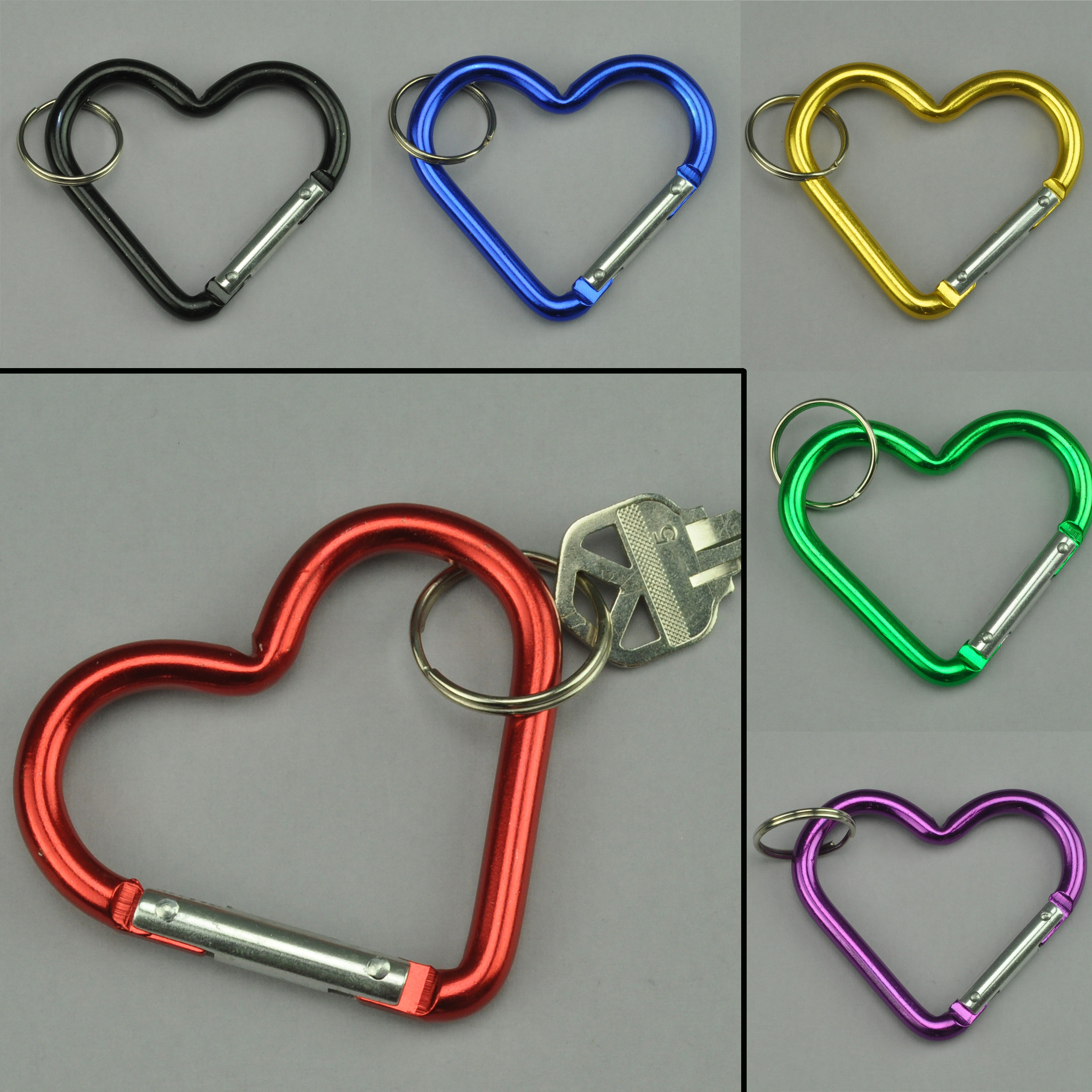 Shop for and Buy Heart Shape Carabiner Clip Keychain at Large selection and bulk