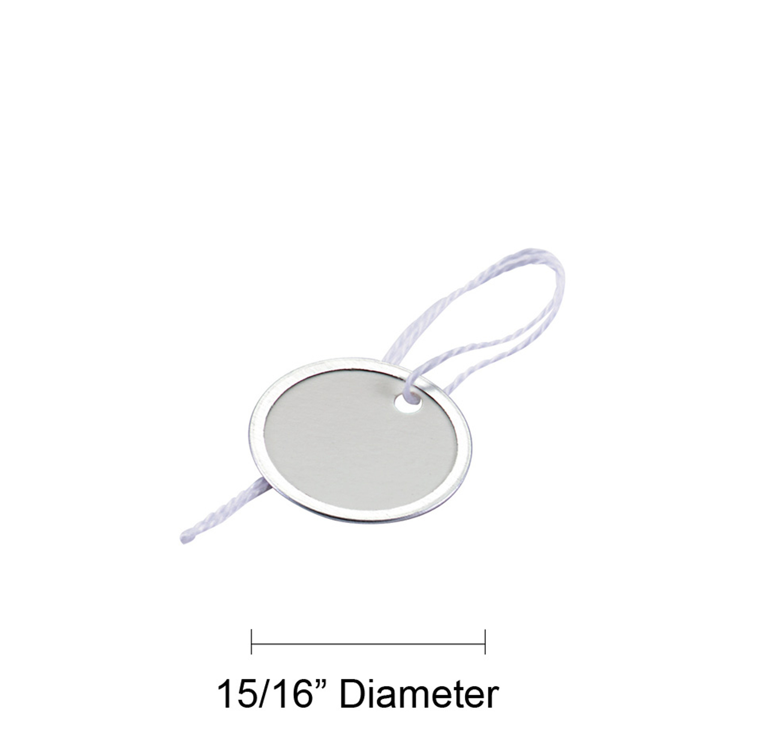 Shop for and Buy 15/16 Inch Round Metal Rim Paper Key Tag with String