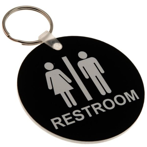 Shop for and Buy Restroom Round Engraved Key Tag at Keyring.com. Large ...