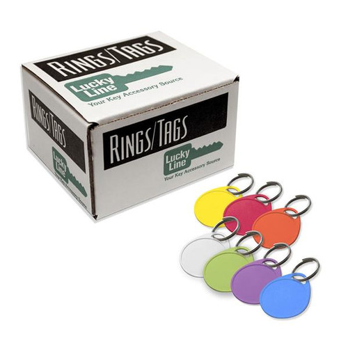 Round 1 Hole Label-It Tags 100 Pack Assorted Colors (NO Labels Included)