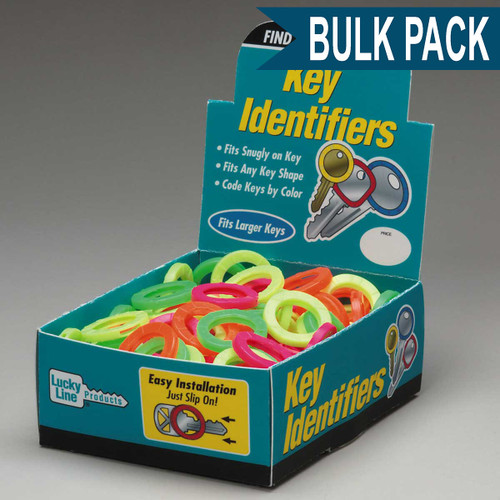 Large Key Identifier Rings USA MADE 150/Box ASSORTED Neon Colors