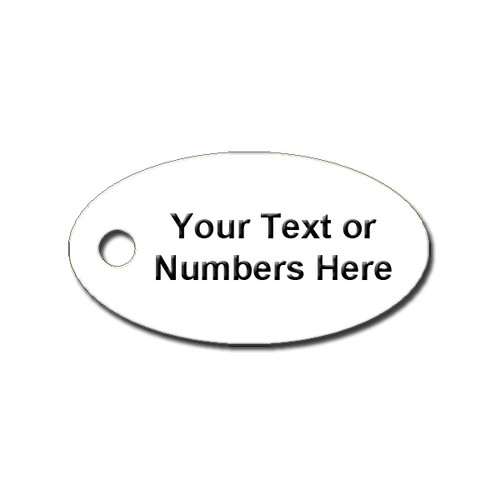 Shop for and Buy 1 Inch x 1-7/8 Inch Oval Plastic Tag CUSTOM ENGRAVED ...