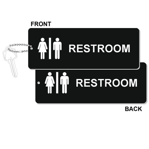 Shop for and Buy Restroom Jumbo Rectangle Double Sided Engraved Key Tag ...