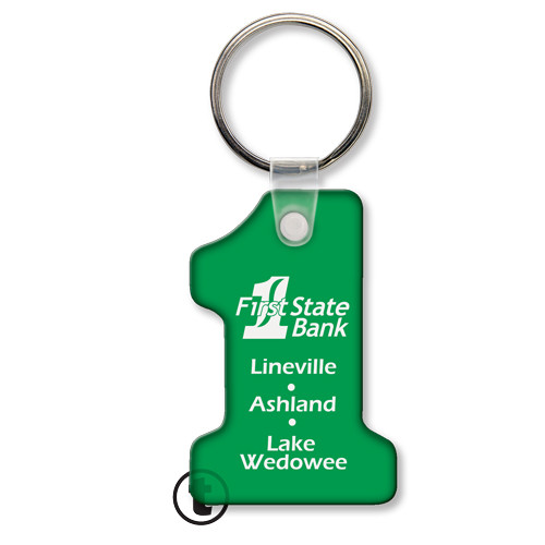 Shop for and Buy Custom Printed Soft Touch Vinyl Key Ring - Number