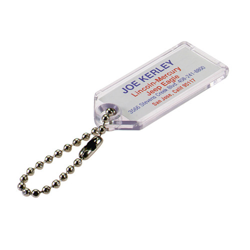 Small Clear Tag with Custom Printed Insert