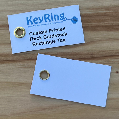 Custom Printed Cardstock Tag with Metal Eyelet - Front and Back
