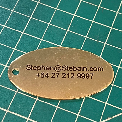 Brass Oval Tag - CUSTOM ENGRAVED