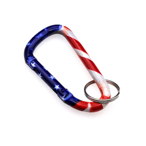 USA Stars and Stripes Pattern Large Carabiner