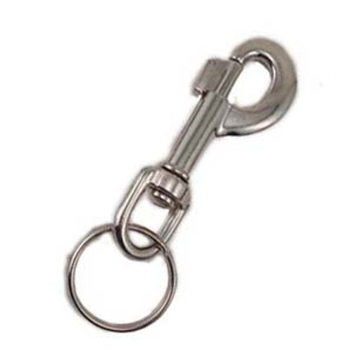 Heavy Duty Large Snap Clip Key Ring Nickel Plated