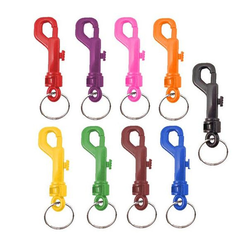 Zhengmy 8 Pieces Keychain Key Clip Hook Multicolor Key Rings Key Chain Ring Holder Organizer Metal Keychain Clip Purse Swivel Clasp Keyring Lanyard Snap