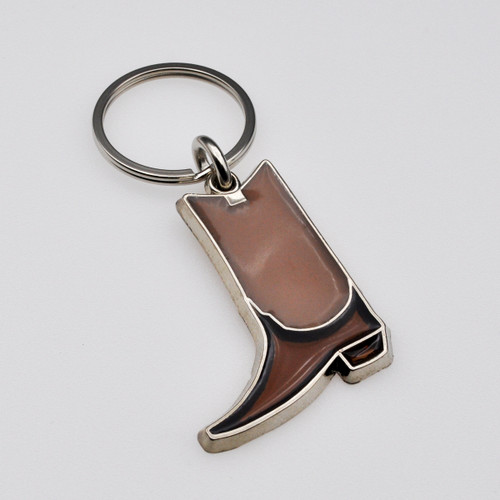 Cowboy Boot Stained Glass Key Chain