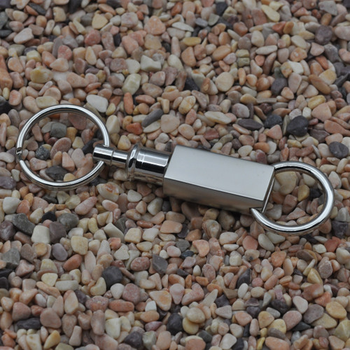 Deluxe Silver Valet Two Part Keychain