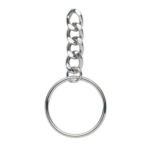 32mm Split Keyring with Heavy Curb Chain Assembly